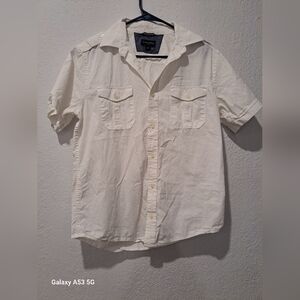 Banana Republic White Casual Button Down Shirt